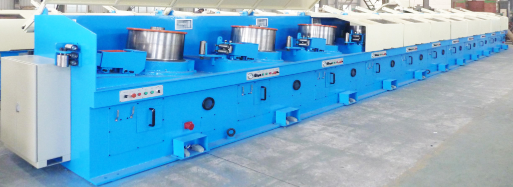 Straight line steel wire drawing machine