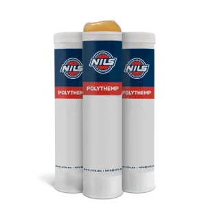 Three white cylindrical tubes with blue NILS branding and a red POLYTHEMP label, arranged in a row as a product image.