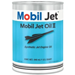 Avtiation turbine oil Mobil Jet Oil II in 1 quart can