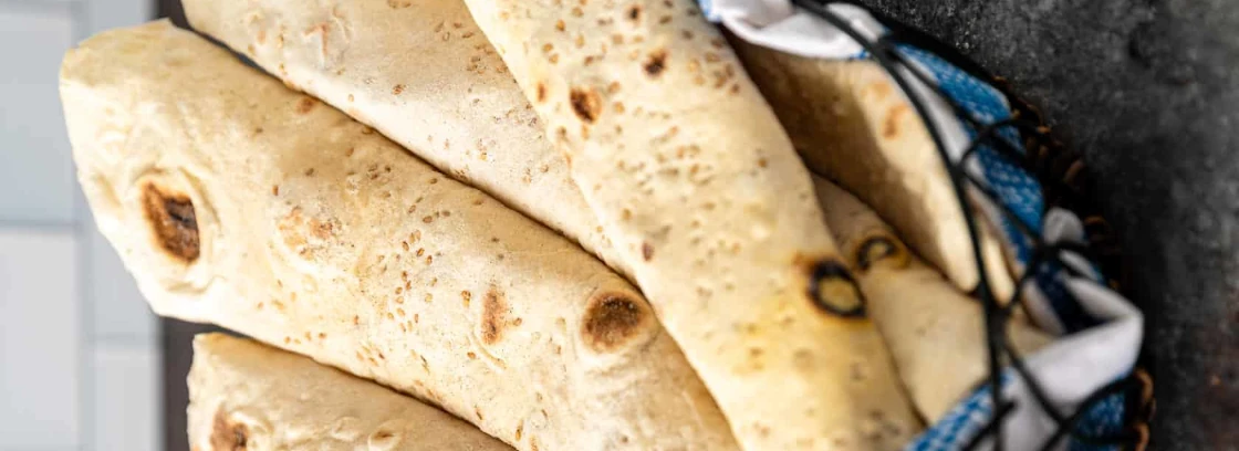 Close-up of lavash